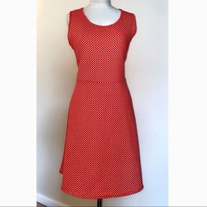 Andrea Missy Coral and White Polkadot Dress